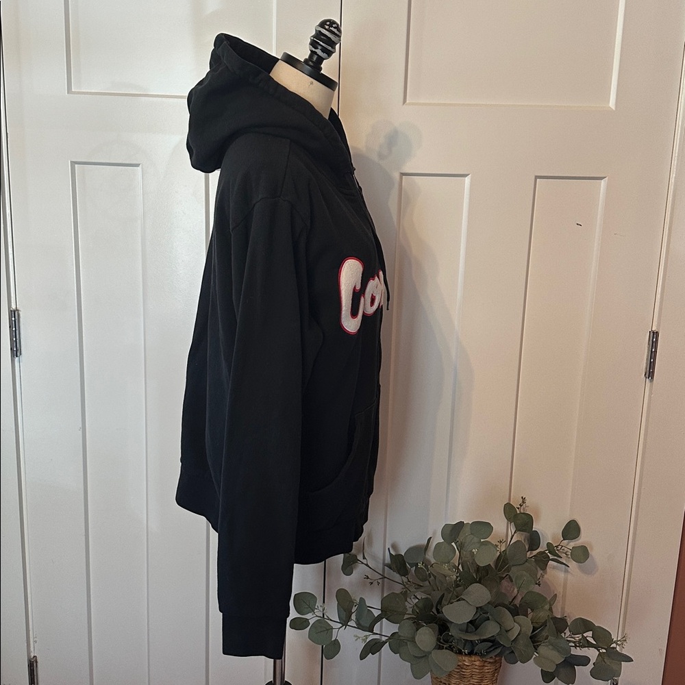 Cookies black original chenille appliqué zip front pockets M sweatshirt hoodie - Picture 8 of 16
